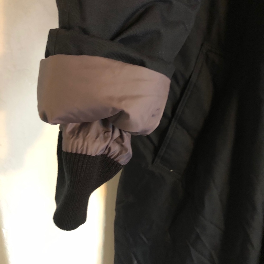 Men’s Lands End Down Parka Black many pockets! - Picture 7 of 8